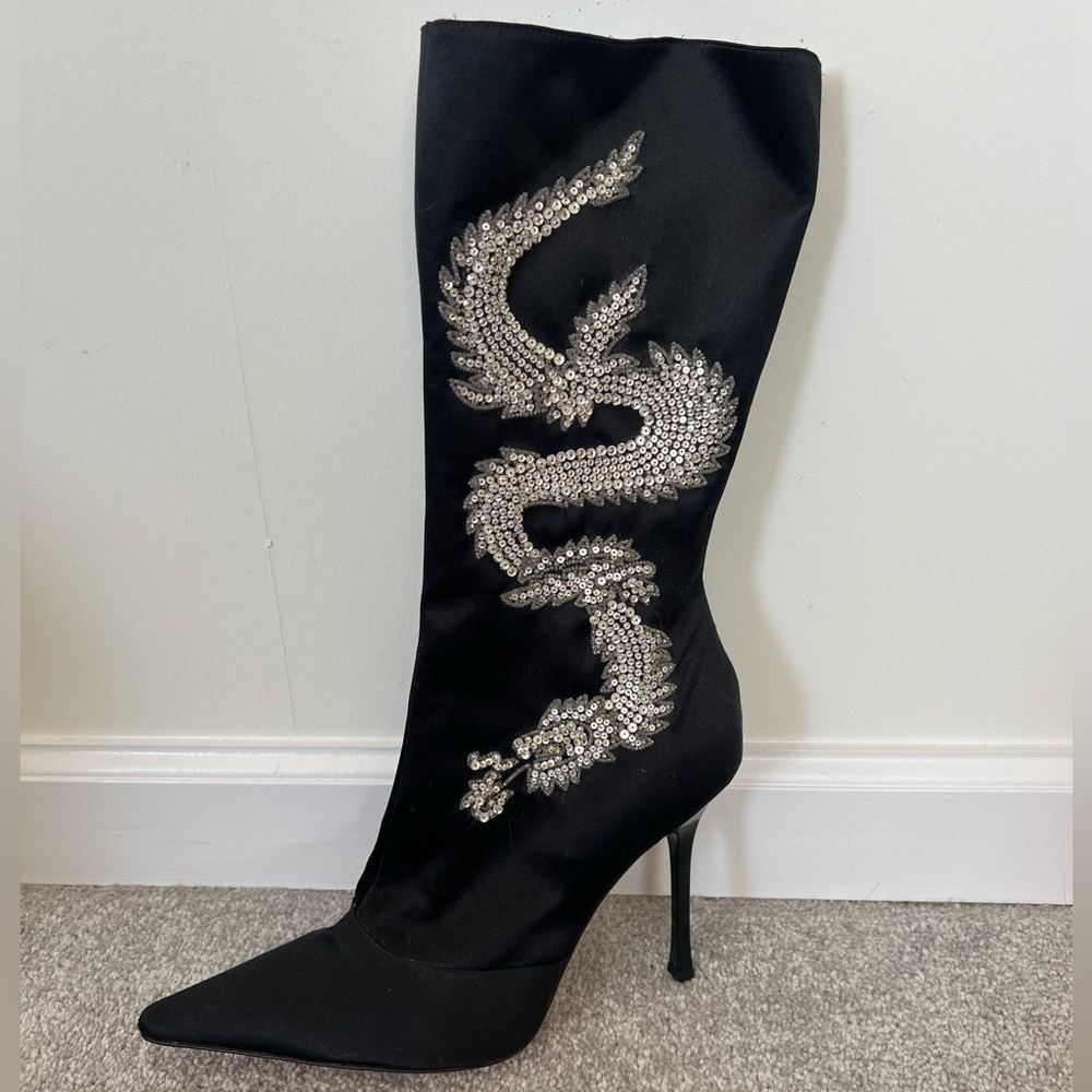 Rene Caovilla Sequin Boots Size 41 - Picture 2 of 4